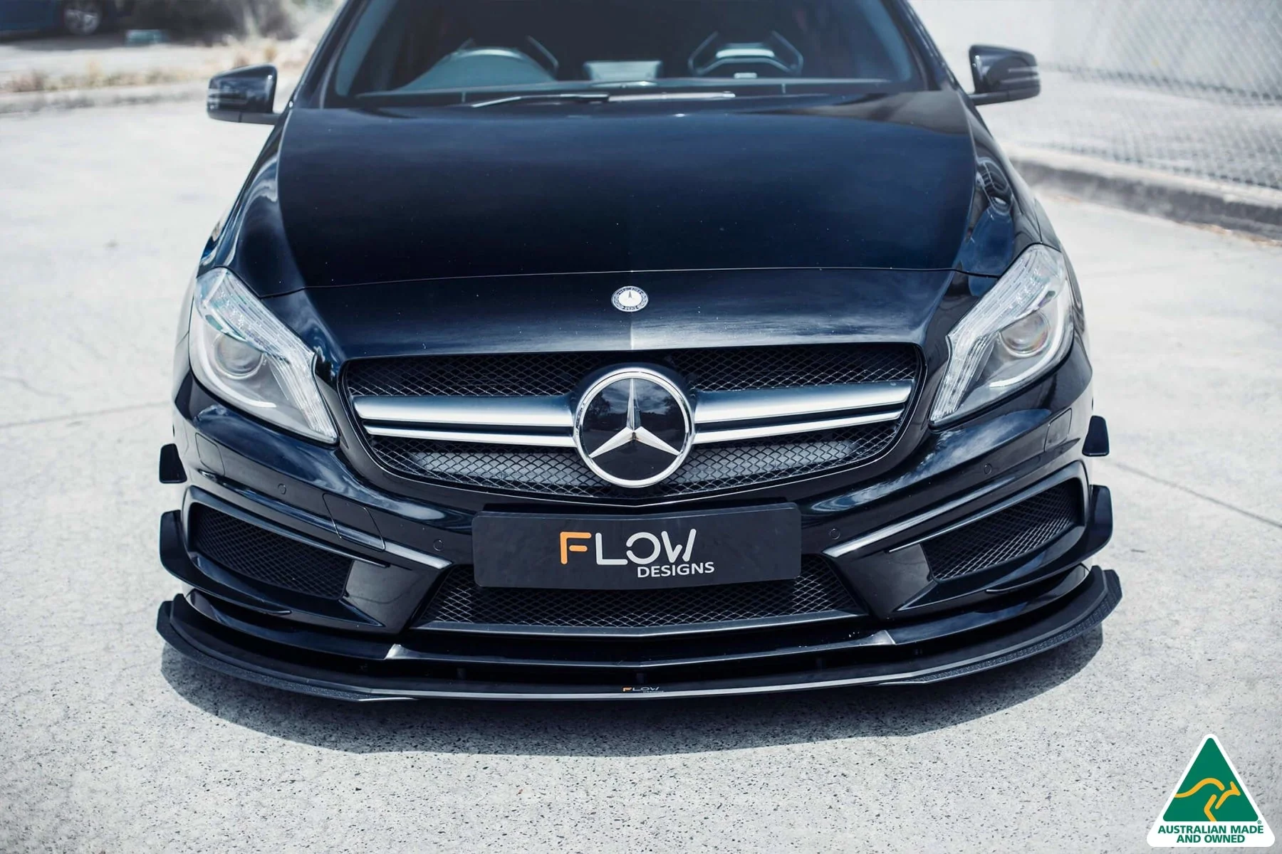 A45 AMG W176 (PFL) Front Lip Splitter Extensions - Image 4