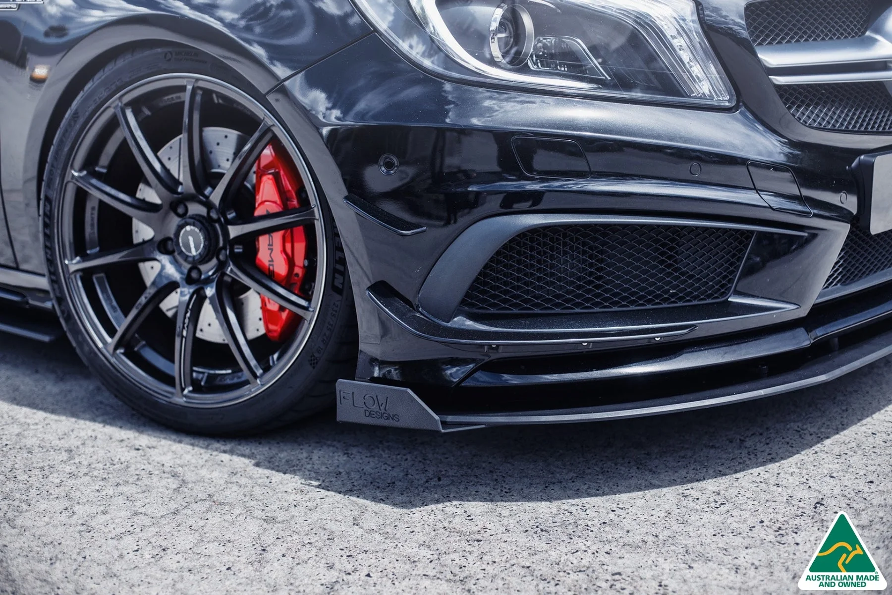 A45 AMG W176 (PFL) Front Lip Splitter - Image 11