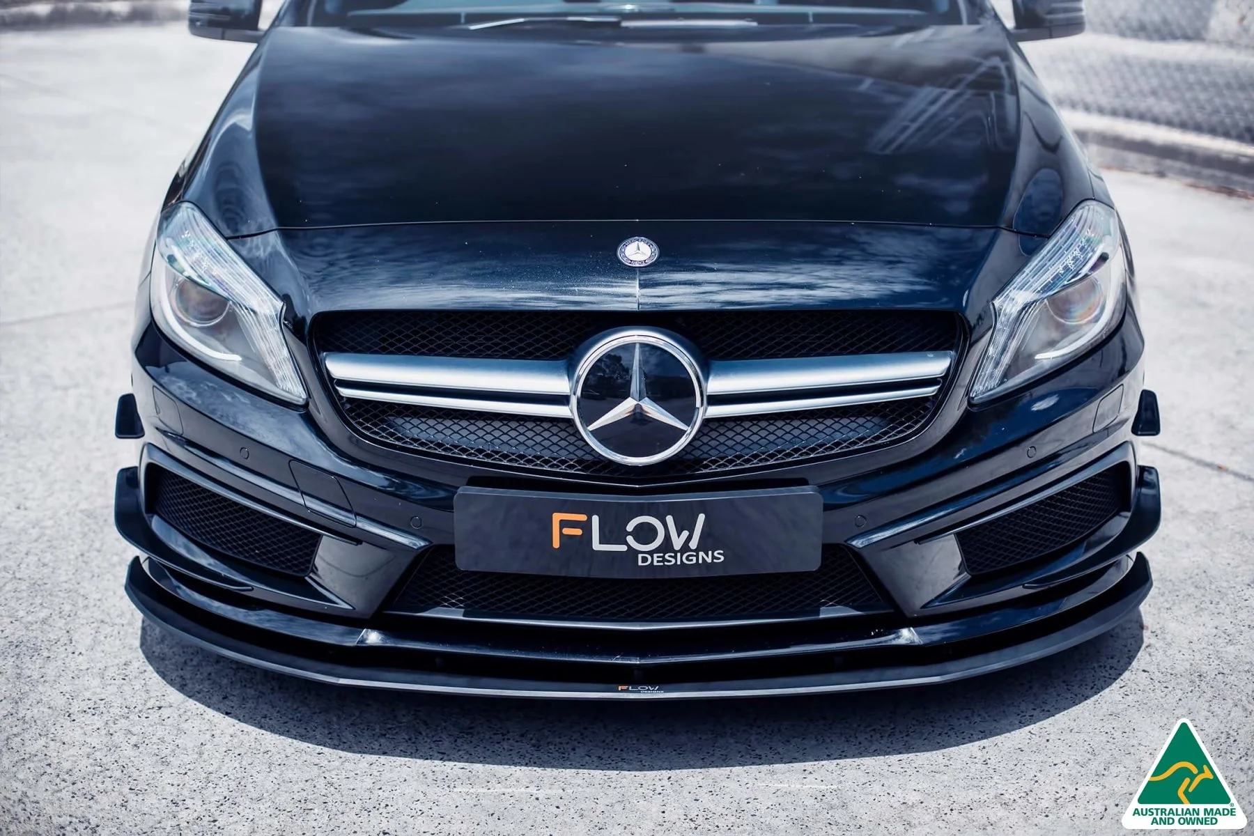 A45 AMG W176 (PFL) Front Lip Splitter - Image 4
