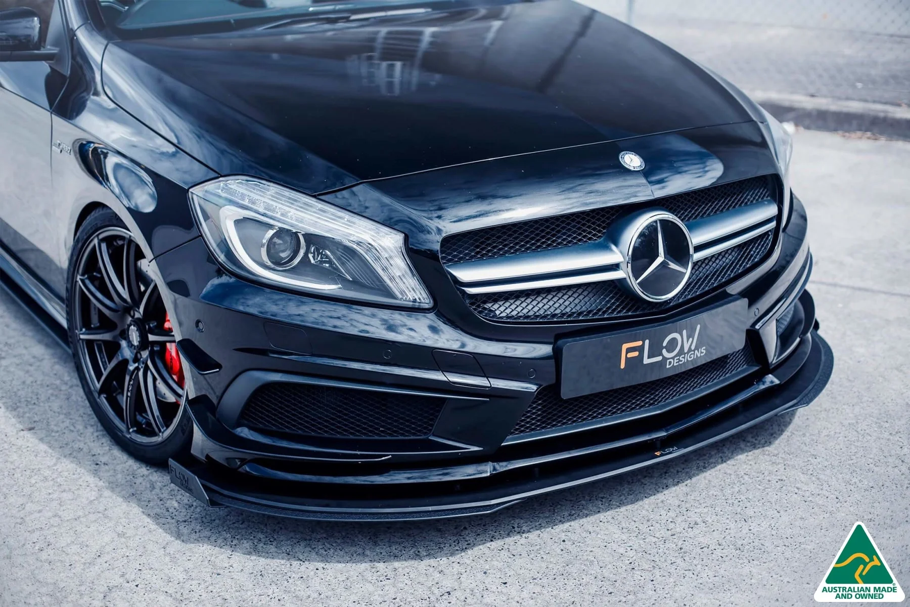 A45 AMG W176 (PFL) Front Lip Splitter Winglets - Image 4