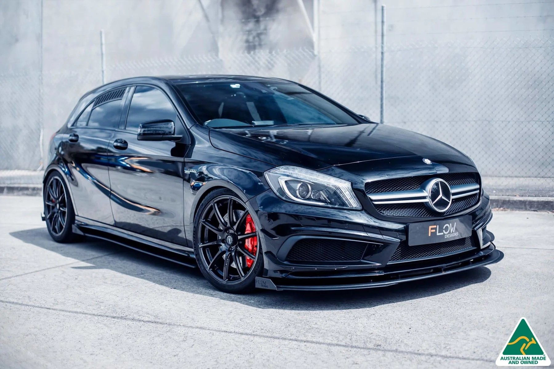 A45 AMG W176 (PFL) Front Lip Splitter Winglets - Image 6