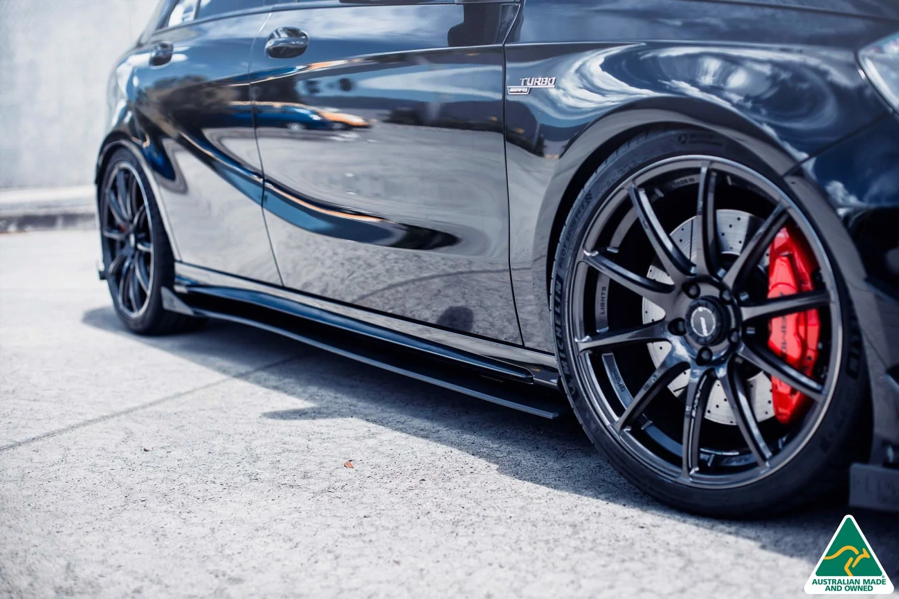 A45 AMG W176 (PFL) Side Skirt Splitters - Image 4