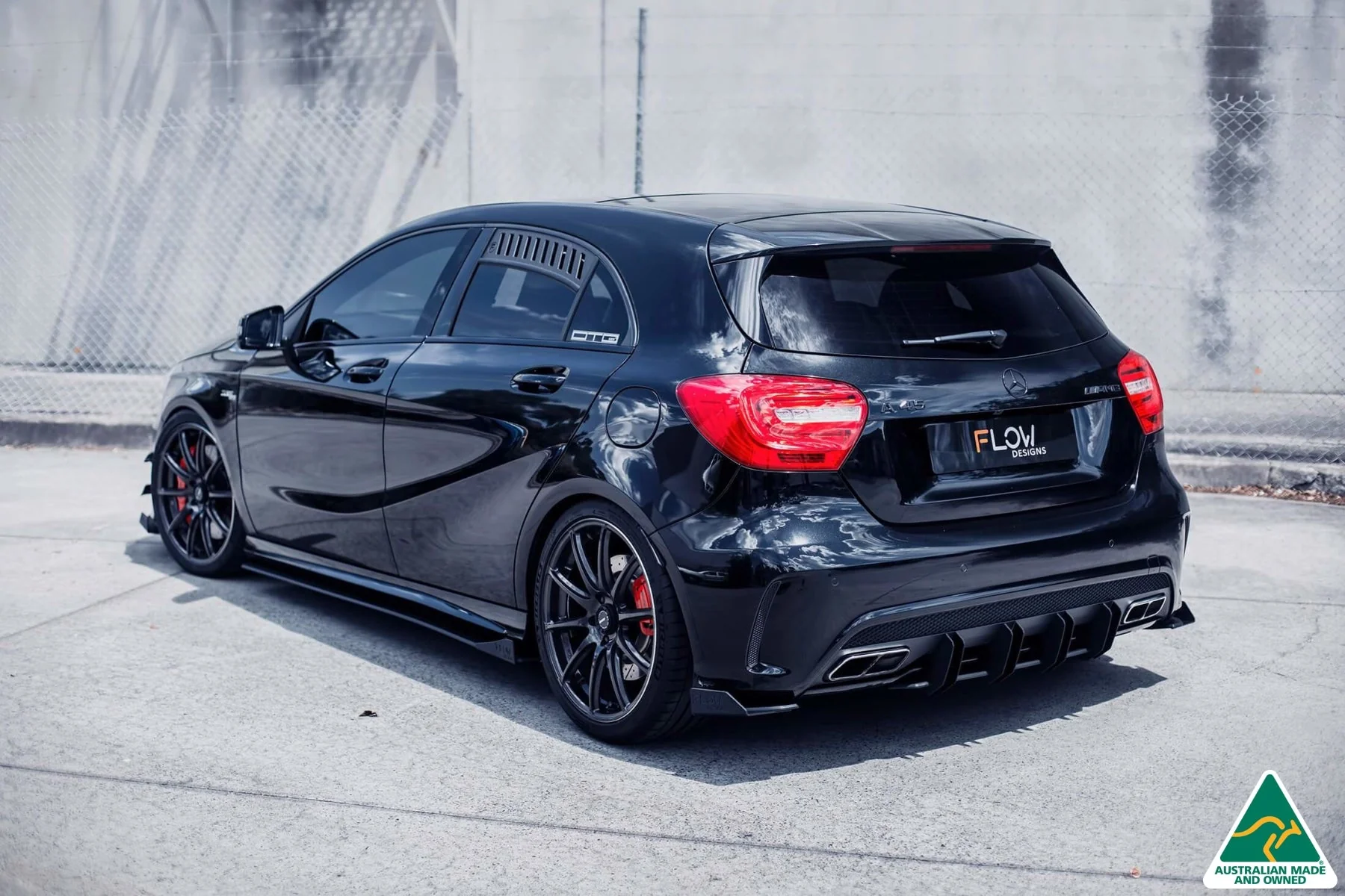 A45 AMG W176 (PFL) Side Skirt Splitter Winglets - Image 4