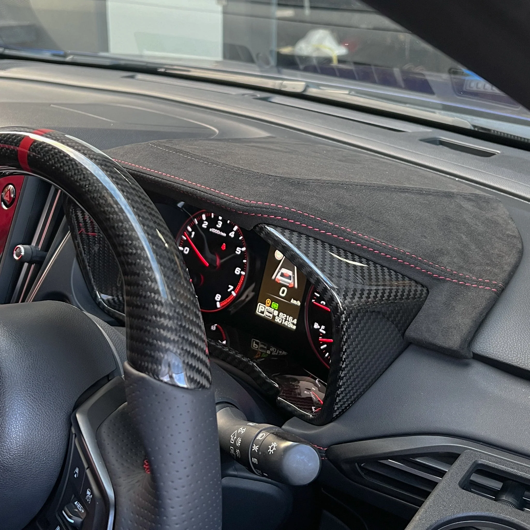 AXIS PARTS Cluster Hood Cover (RHD) For 2022+ Subaru WRX VB/VN [TORAY Ultrasuede] - Image 4
