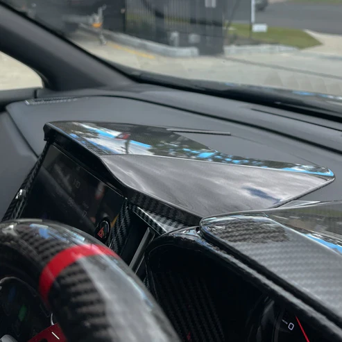 Automodellista Dry Carbon Fibre Centre Information Display Hood Cover for Subaru WRX (VB/VN) & Crosstrek (G6X) 2022+ - Image 5