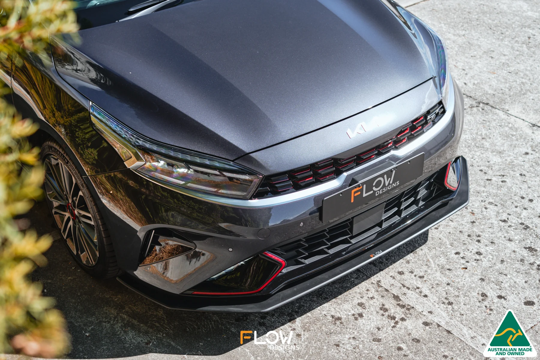 Flow Designs Cerato GT FL Front Lip Splitter & Mounting Brace - Image 2