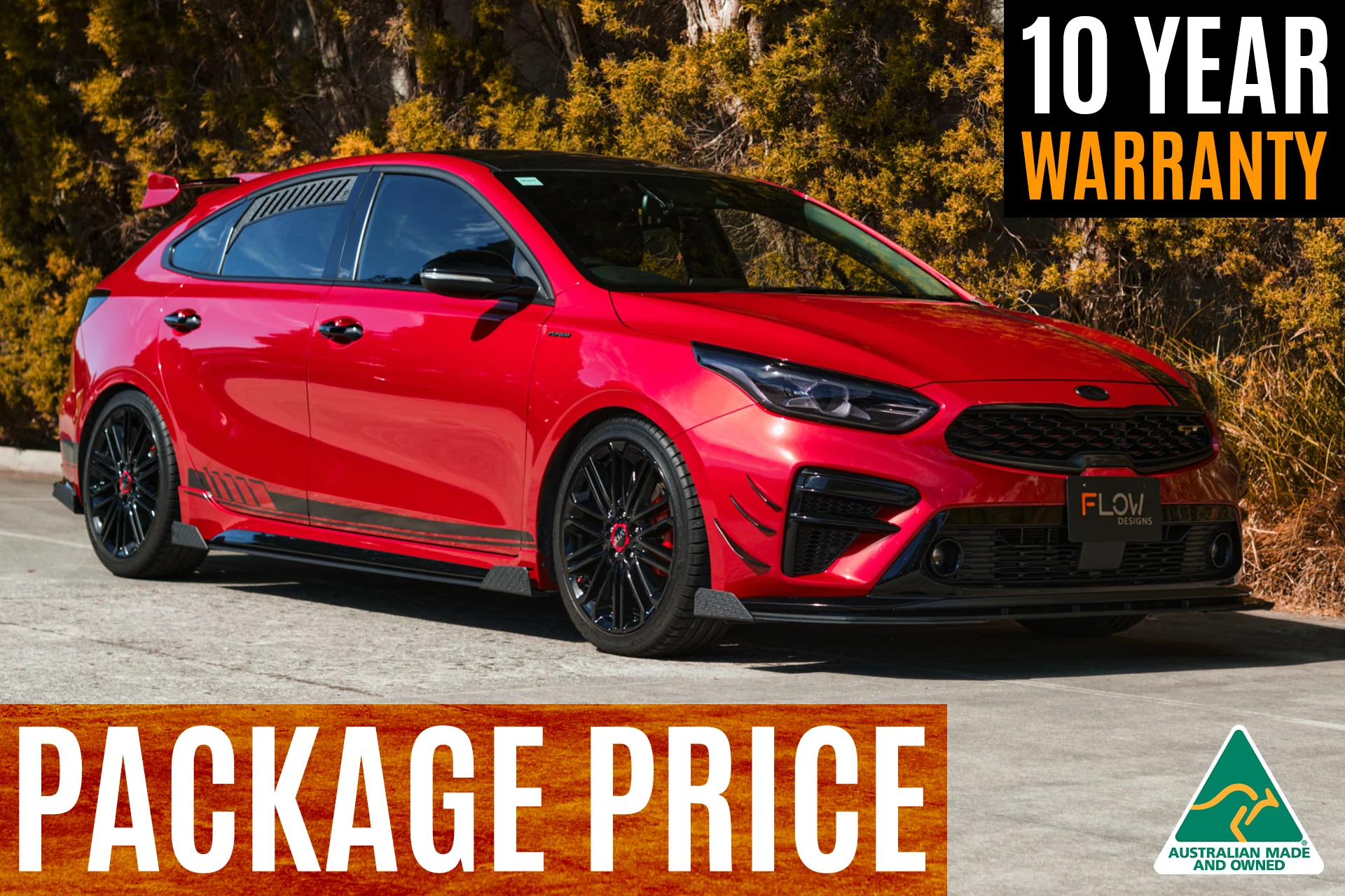 Flow Designs Kia Cerato GT Hatch PFL Full Lip Splitter Set