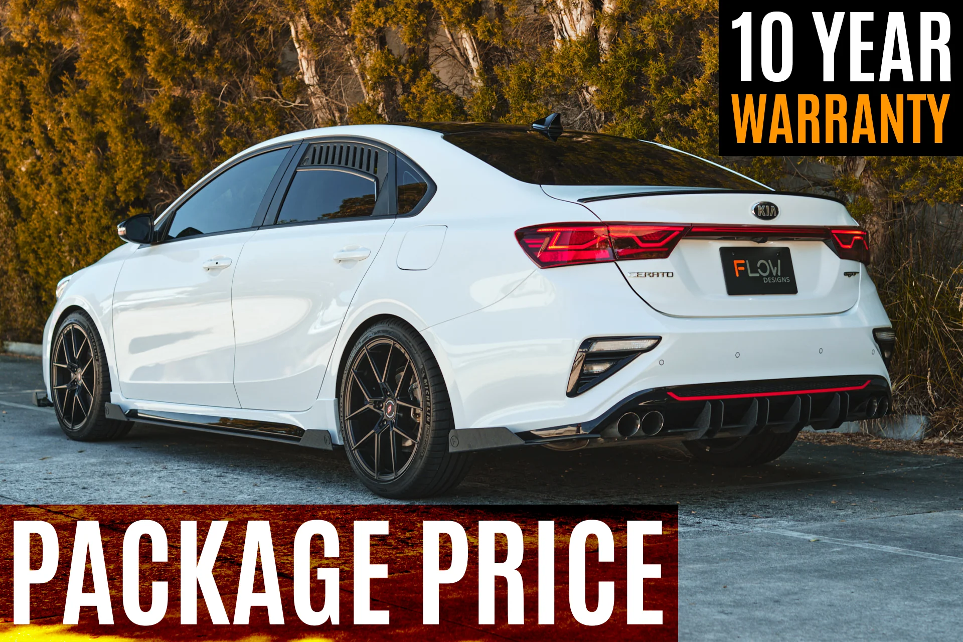 Flow Designs Kia Cerato GT Sedan PFL Full Lip Splitter Set
