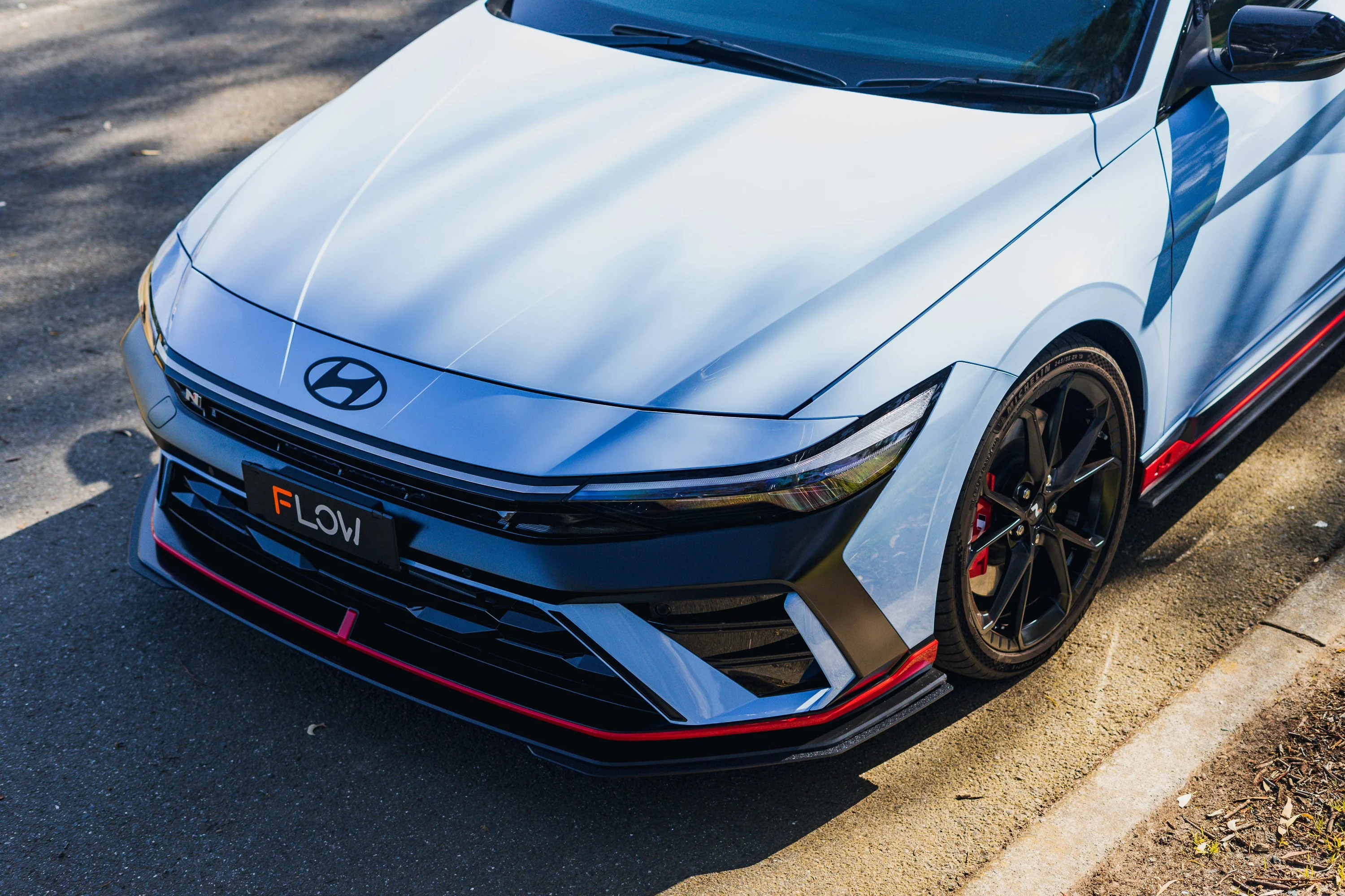 CN7 V2 i30N Sedan FL 2024+ Front Lip Splitter Extensions - Image 6