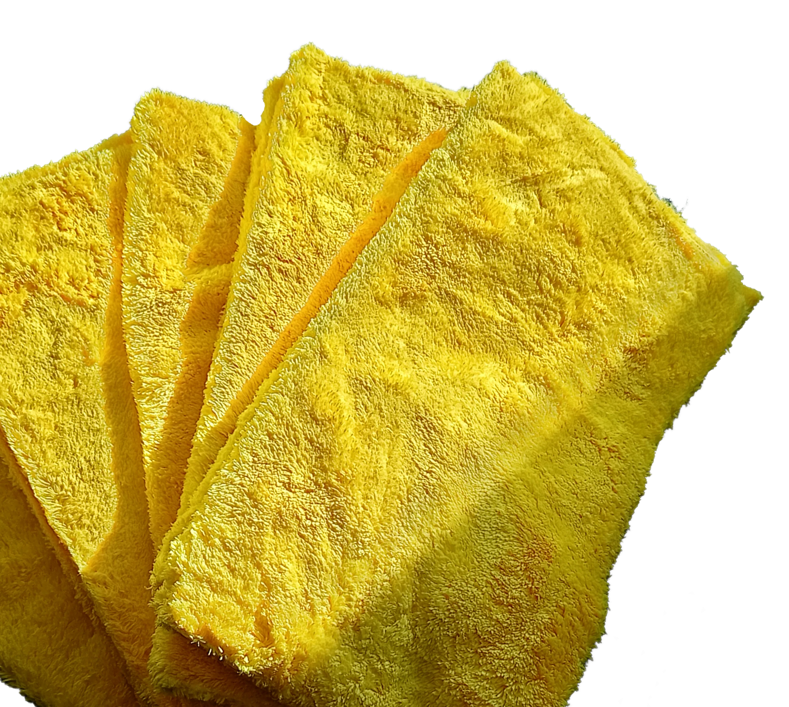 Yellow 500GSM Edgeless Microfibre Towel - Image 3