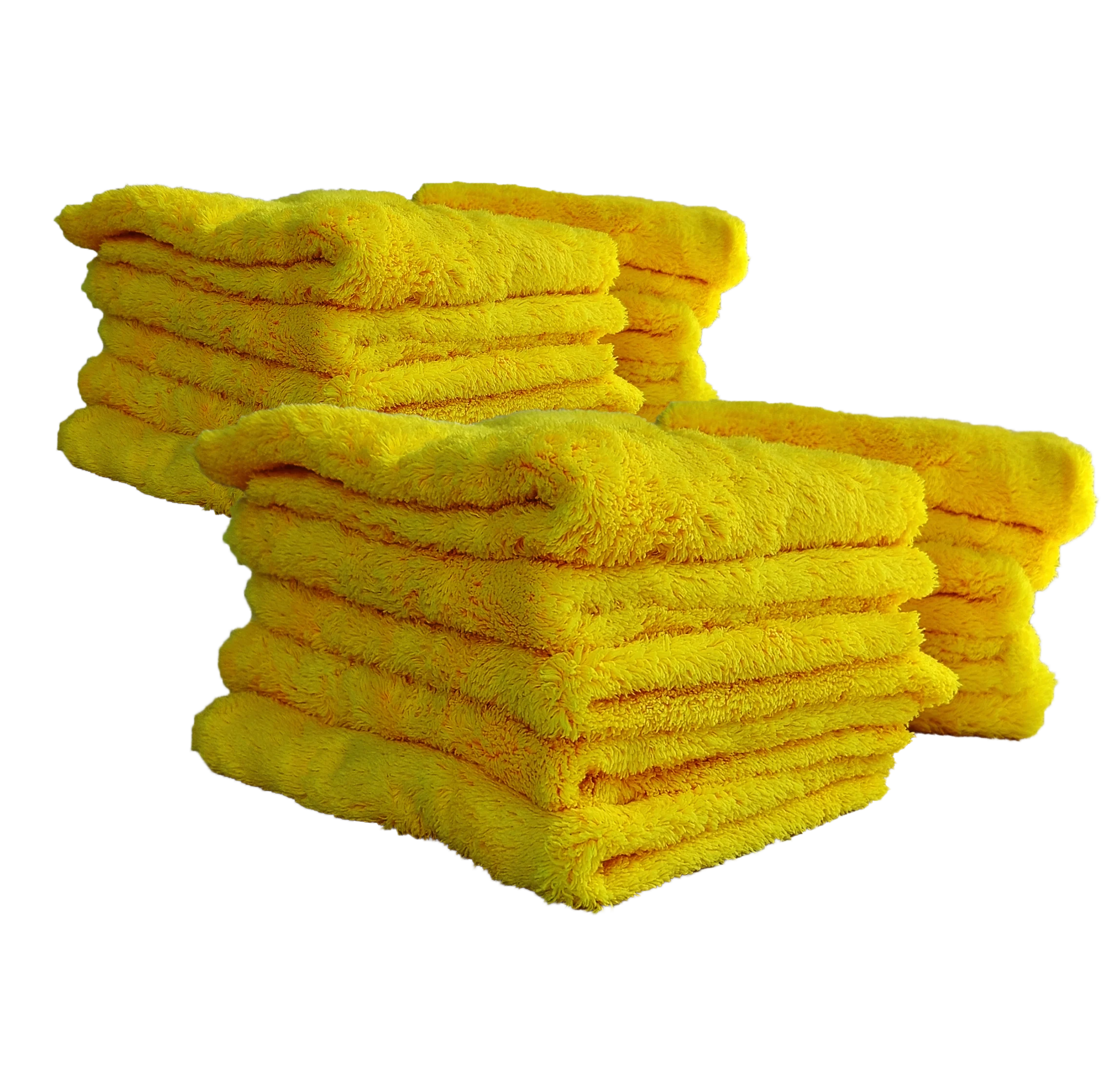 Yellow 500GSM Edgeless Microfibre Towel - Image 4