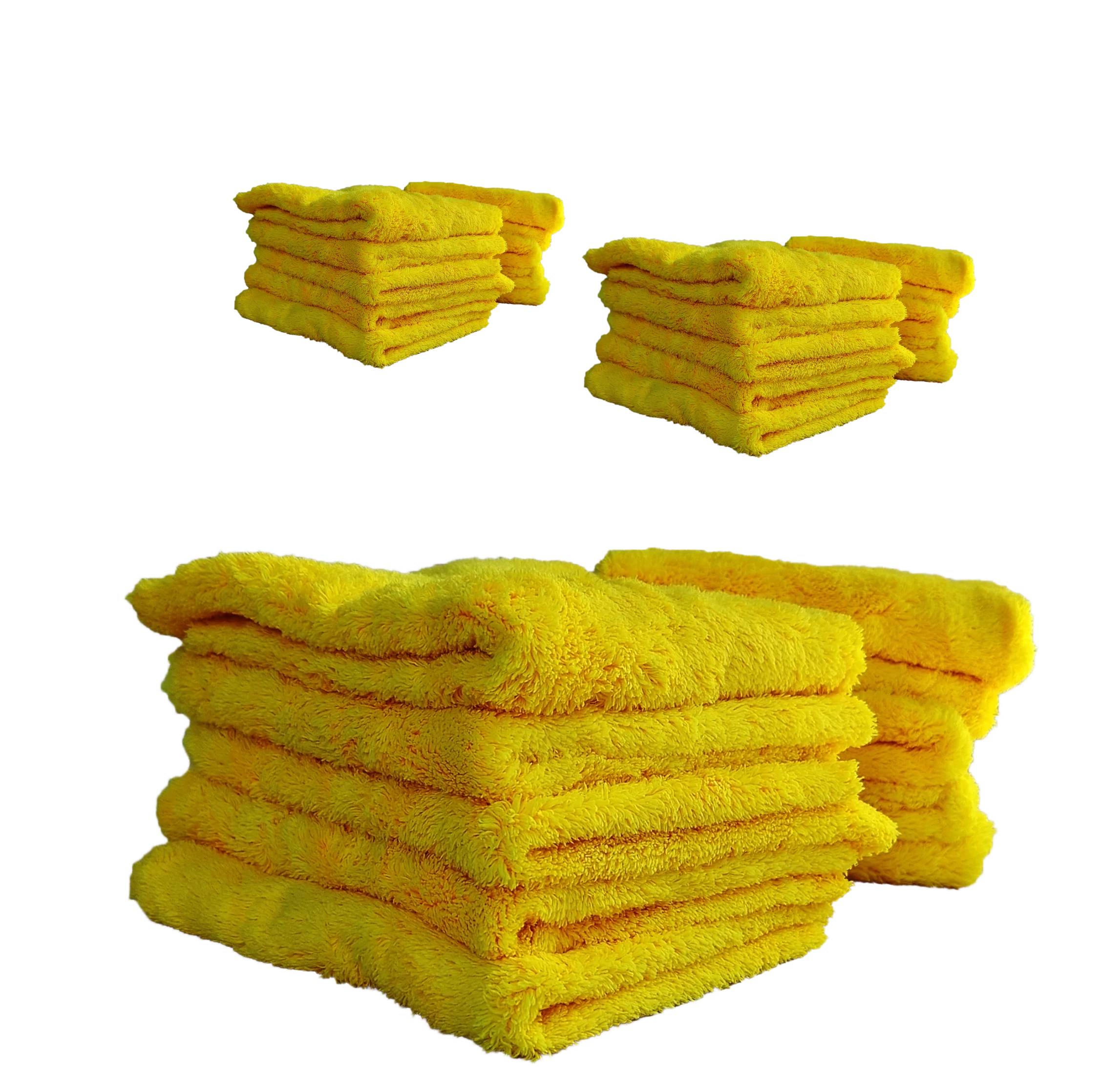 Yellow 500GSM Edgeless Microfibre Towel - Image 5