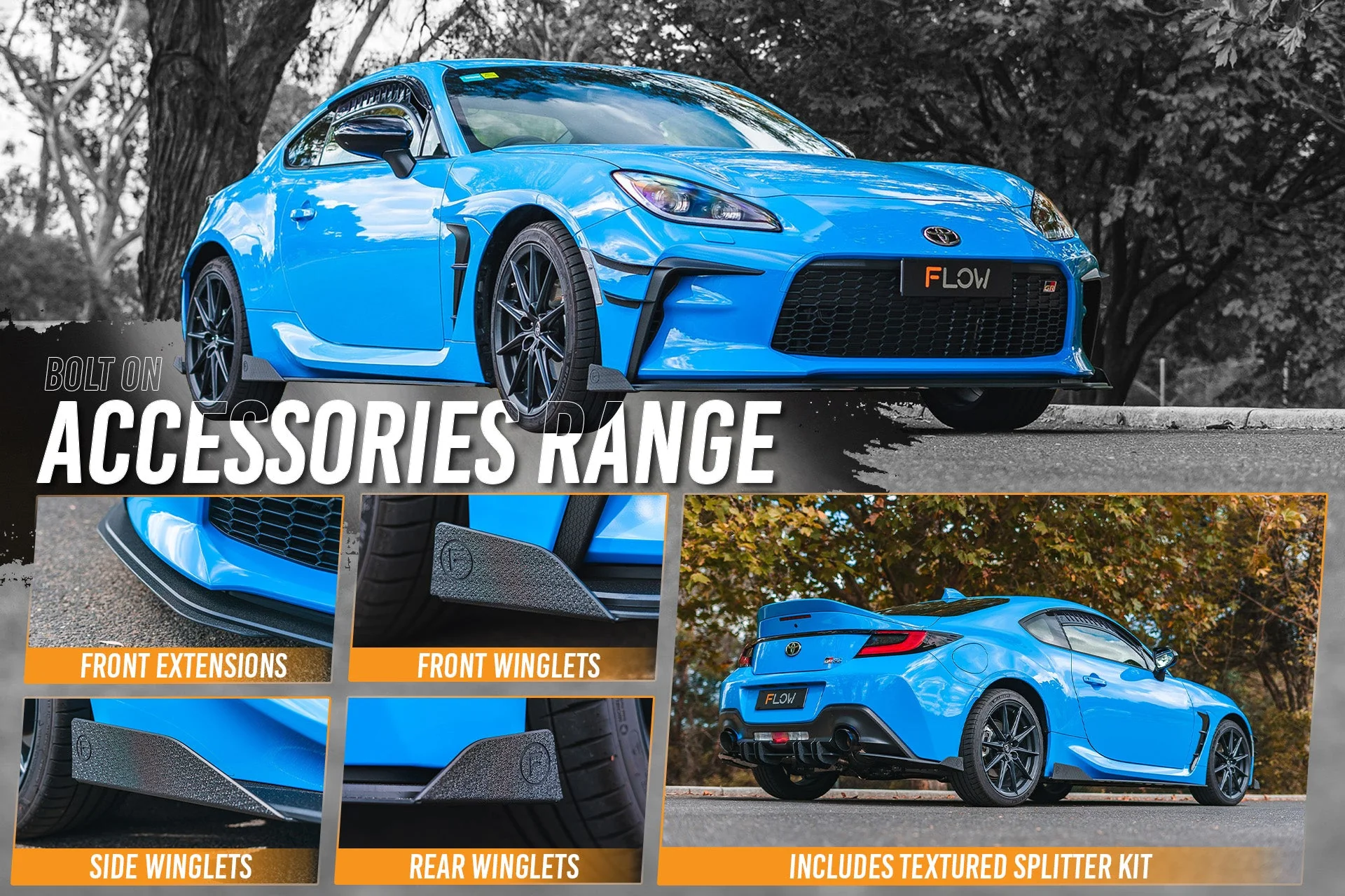 GR86 ZN8 Full Lip Splitter Set | Textured - Image 3