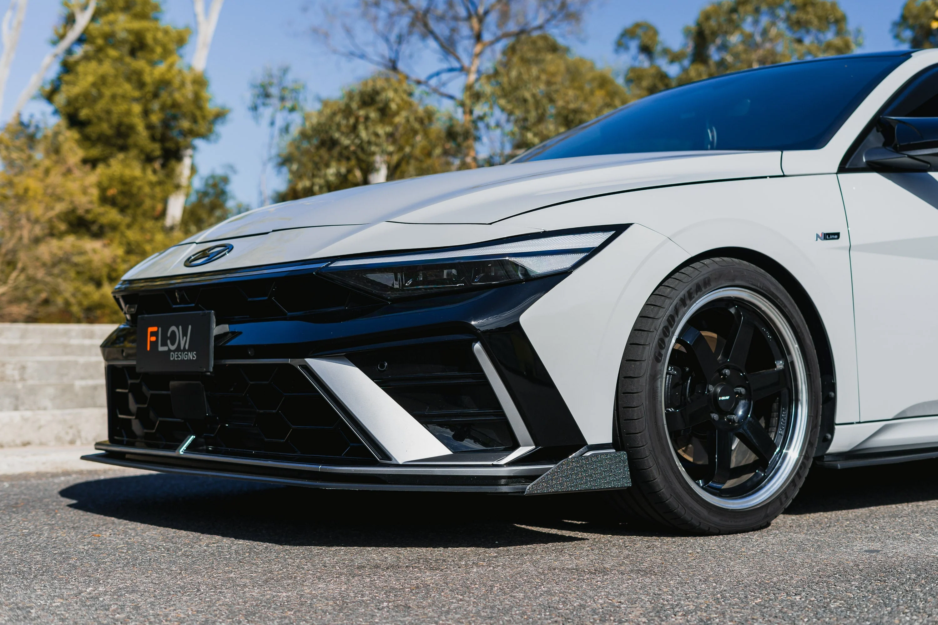 Hyundai CN7 V2 i30 N-Line Sedan FL 2025 Front Lip Splitter Winglets - Image 11