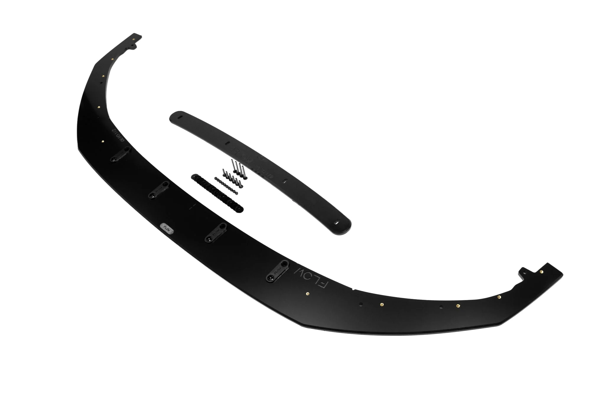 Flow Designs i30 Hatch PD1, PD2 (2018-2020) Front Lip Splitter & Mounting Brace [GLOSS BLACK]