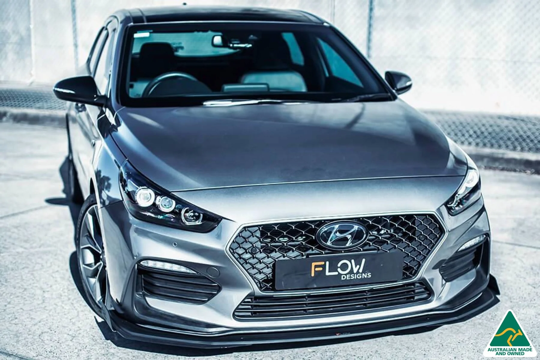 Flow Designs i30 N Line Hatch PD (2018+) Front Lip Splitter [GLOSS BLACK] - Image 8