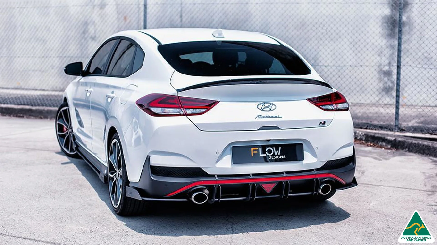Flow Designs i30N Fastback PD Flow-Lock Rear Diffuser [GLOSS BLACK] - Image 6
