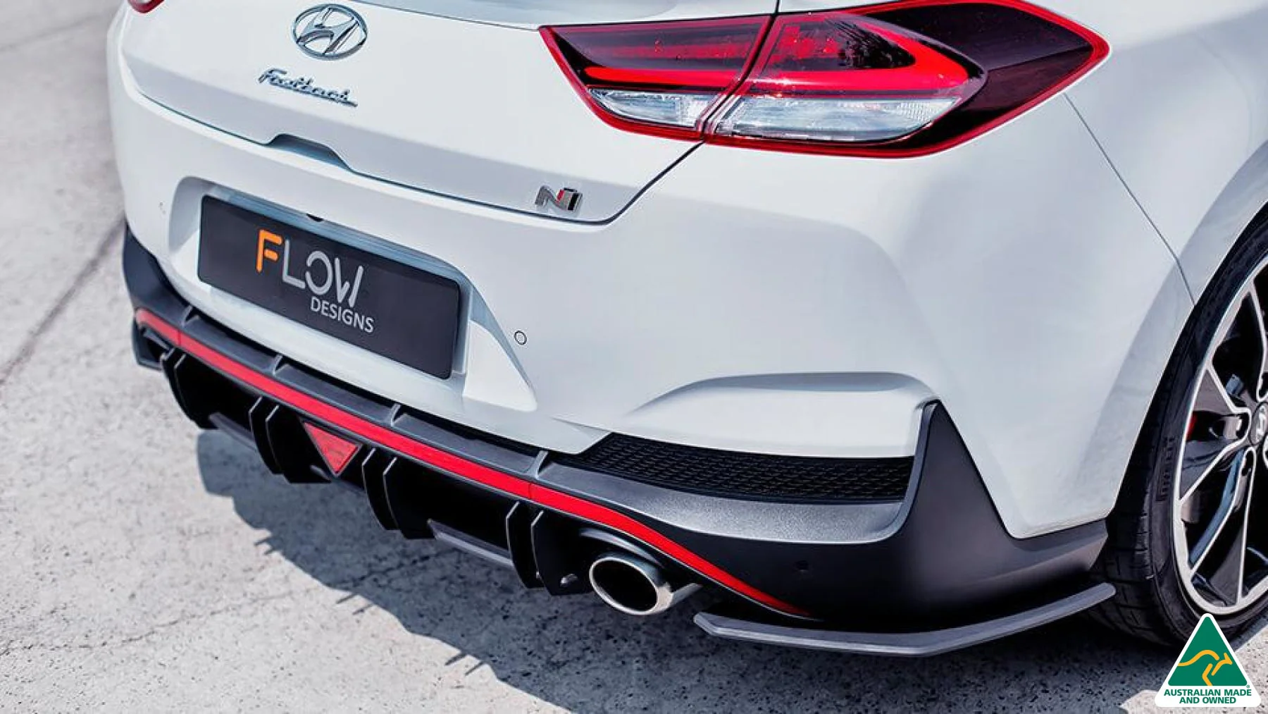 Flow Designs i30N Fastback PD Rear Spats [GLOSS BLACK] - Pair - Image 6
