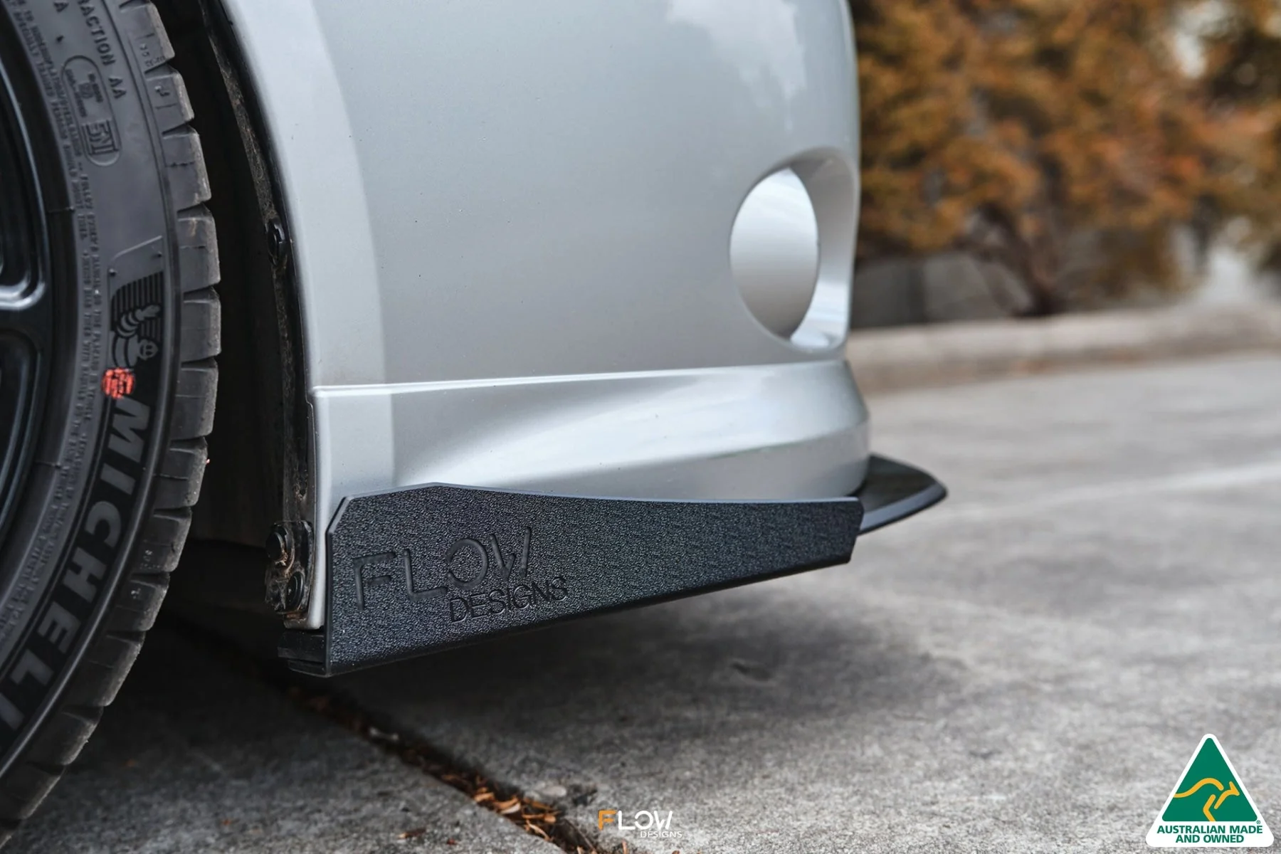 Flow Designs Front Lip Splitter Winglets for Subaru Impreza WRX/RS G3 Sedan PFL [Pair] - Image 2