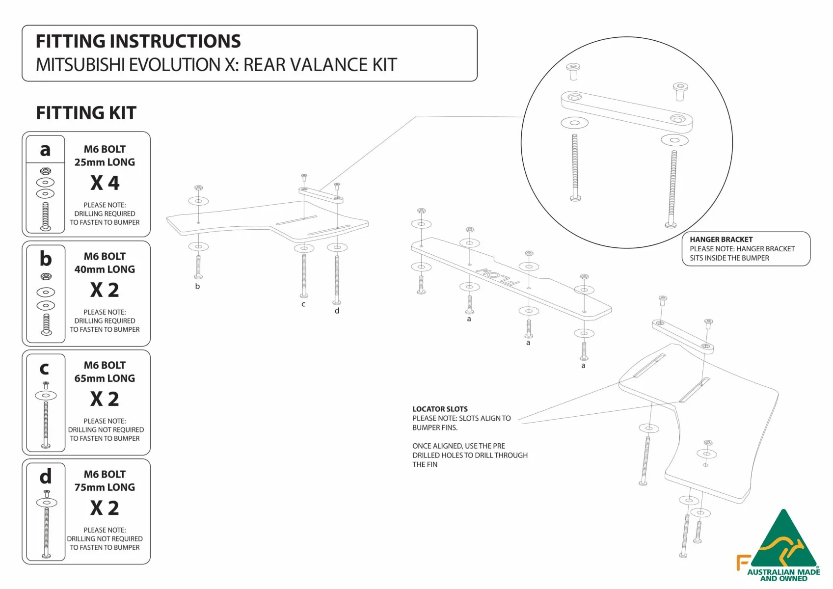 Lancer Evolution X Rear Valance (3 Piece) - Image 16
