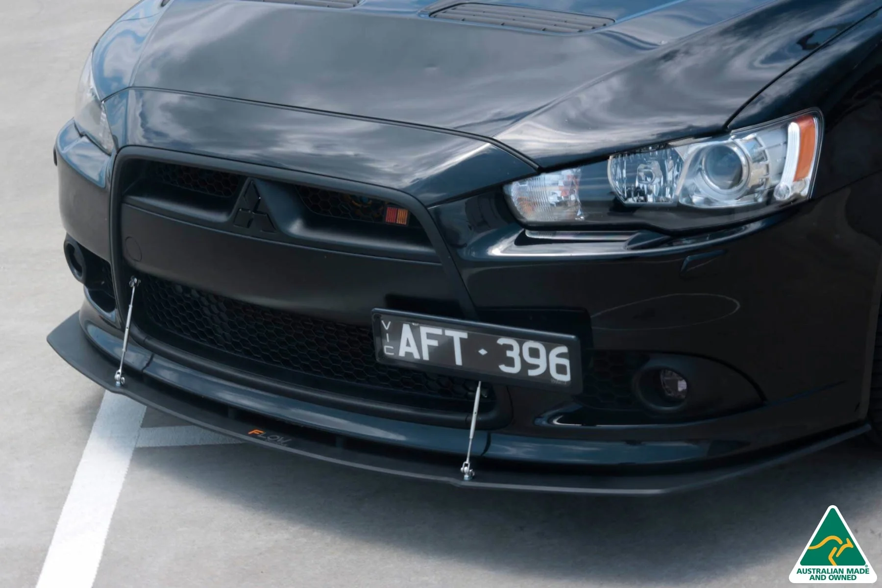 Lancer Ralliart CJ Front Splitter V2.5 With Support Rods - Image 6