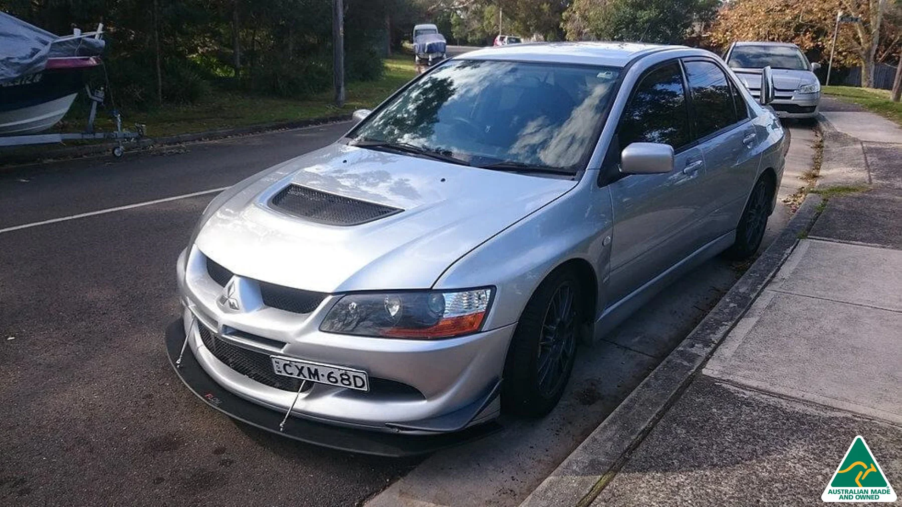 Lancer Evolution VIII Front Lip Splitter With Support Rods - Image 4