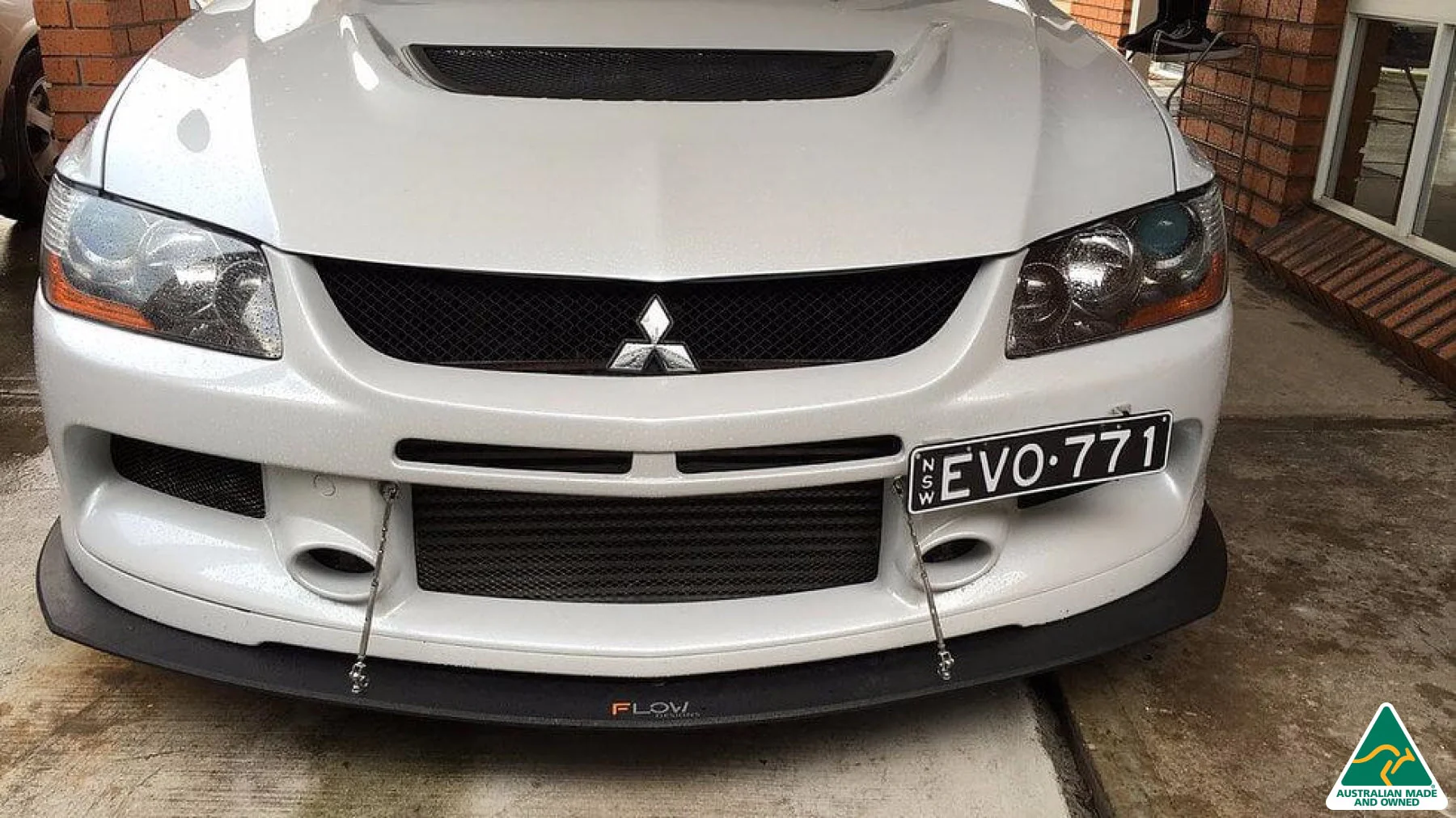 Lancer Evolution IX Front Lip Splitter With Support Rods - Image 6