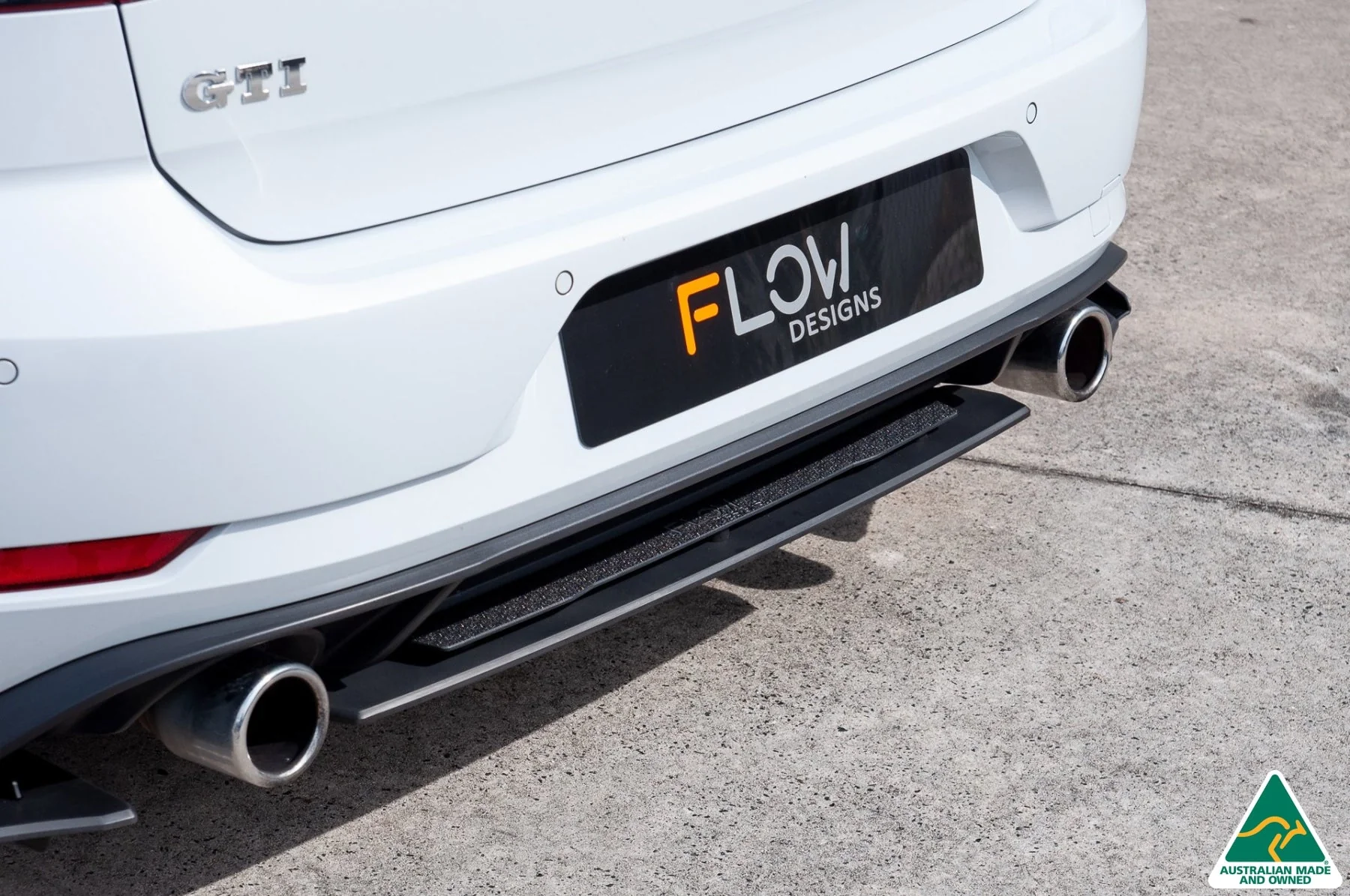 MK7.5 Golf GTI Rear Valance & Fairing (Matte Black) - Image 8