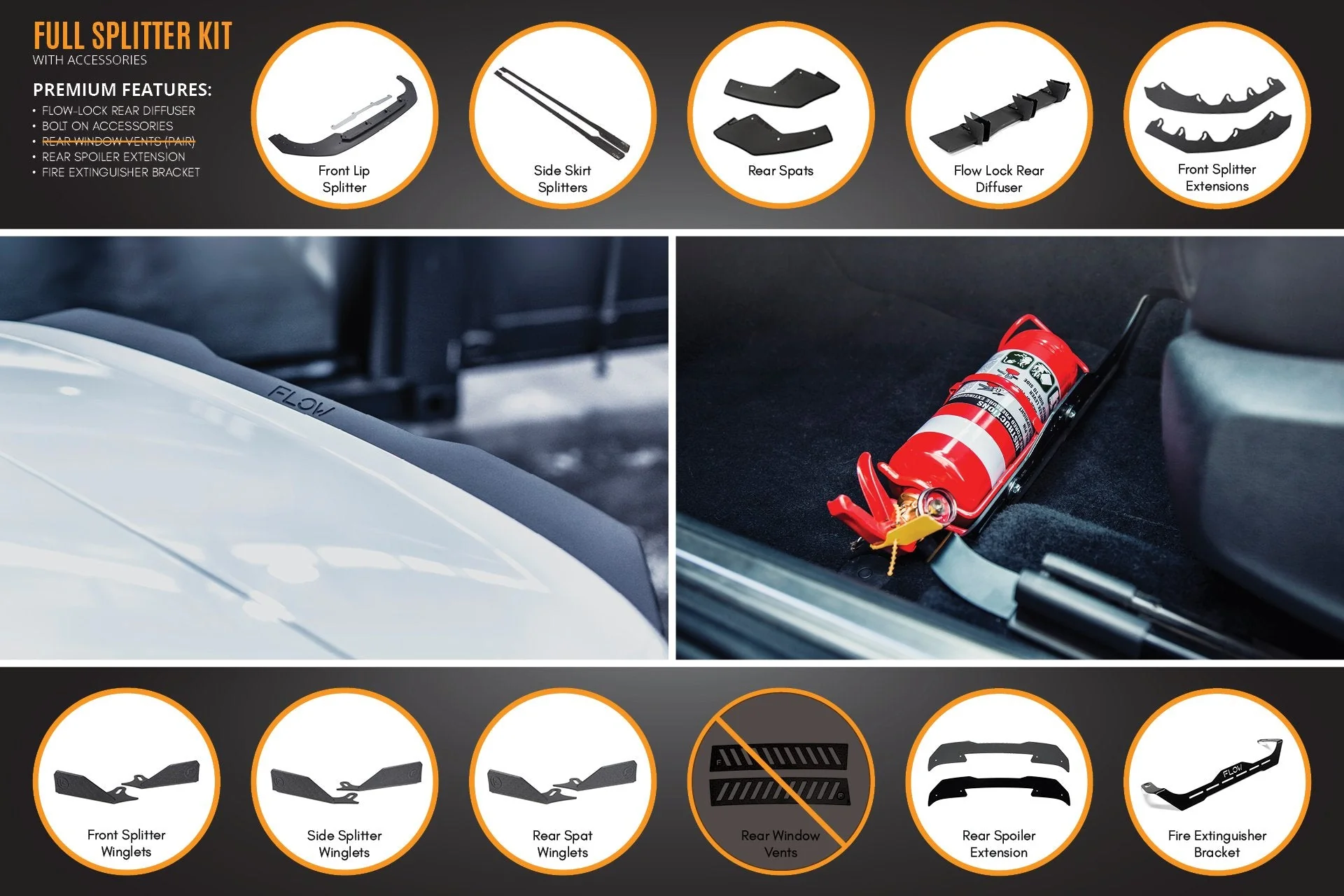 MK8 Golf GTI Full Lip Splitter Set - Image 14