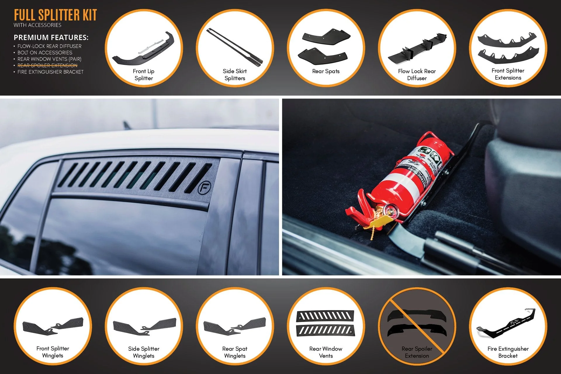MK8 Golf GTI Full Lip Splitter Set - Image 15