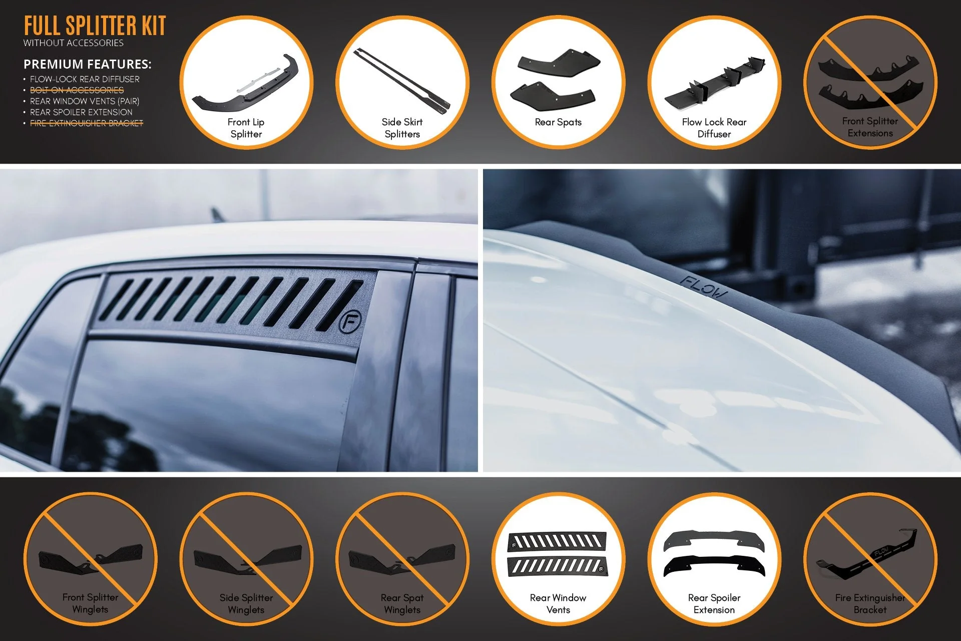 MK8 Golf GTI Full Lip Splitter Set - Image 6