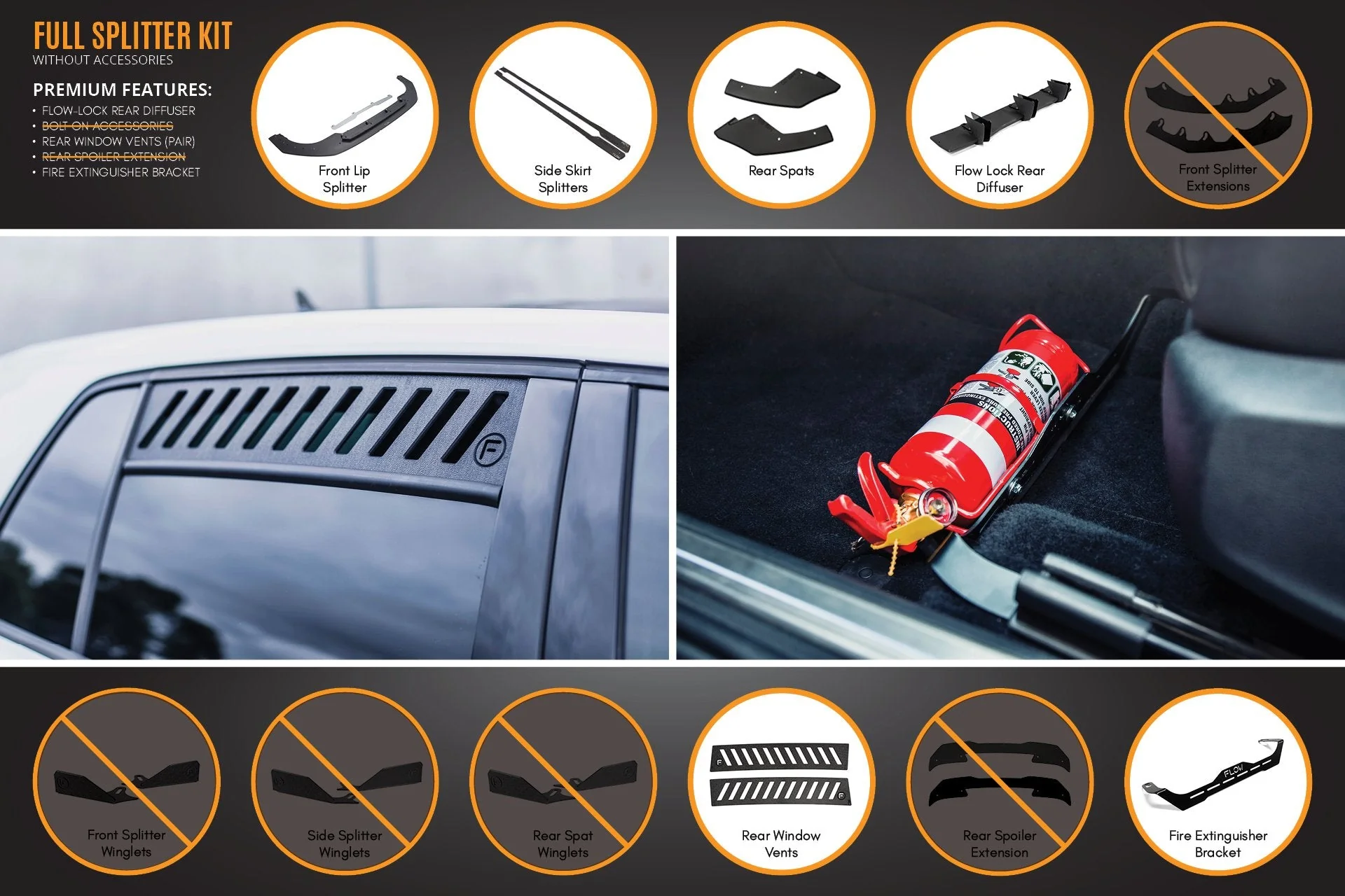 MK8 Golf GTI Full Lip Splitter Set - Image 7