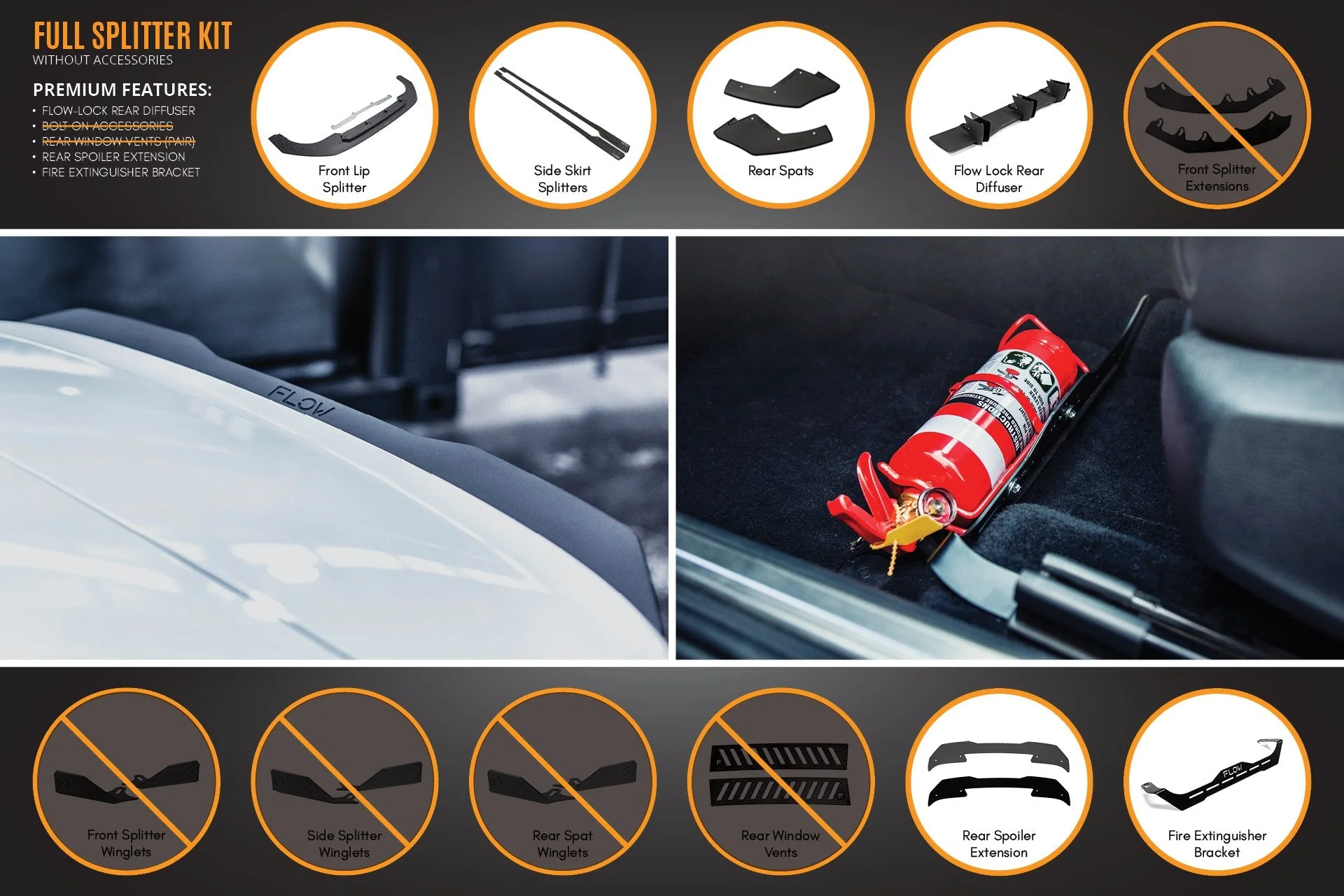MK8 Golf GTI Full Lip Splitter Set - Image 8