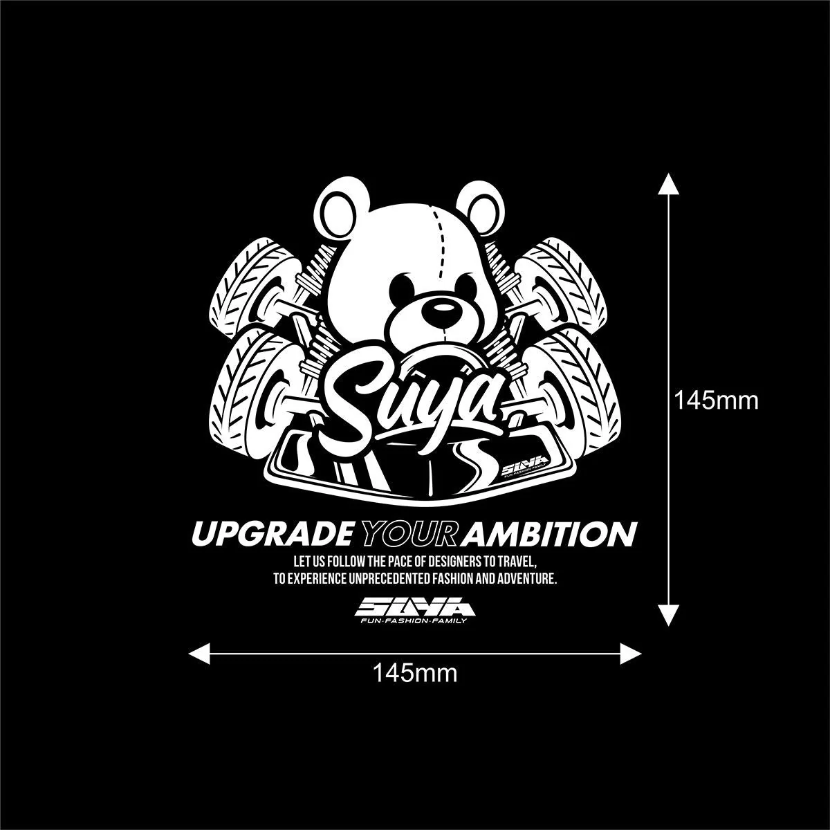 SUYA Stickers & Overlays - "SUYA Car" Car Vinyl Stickers