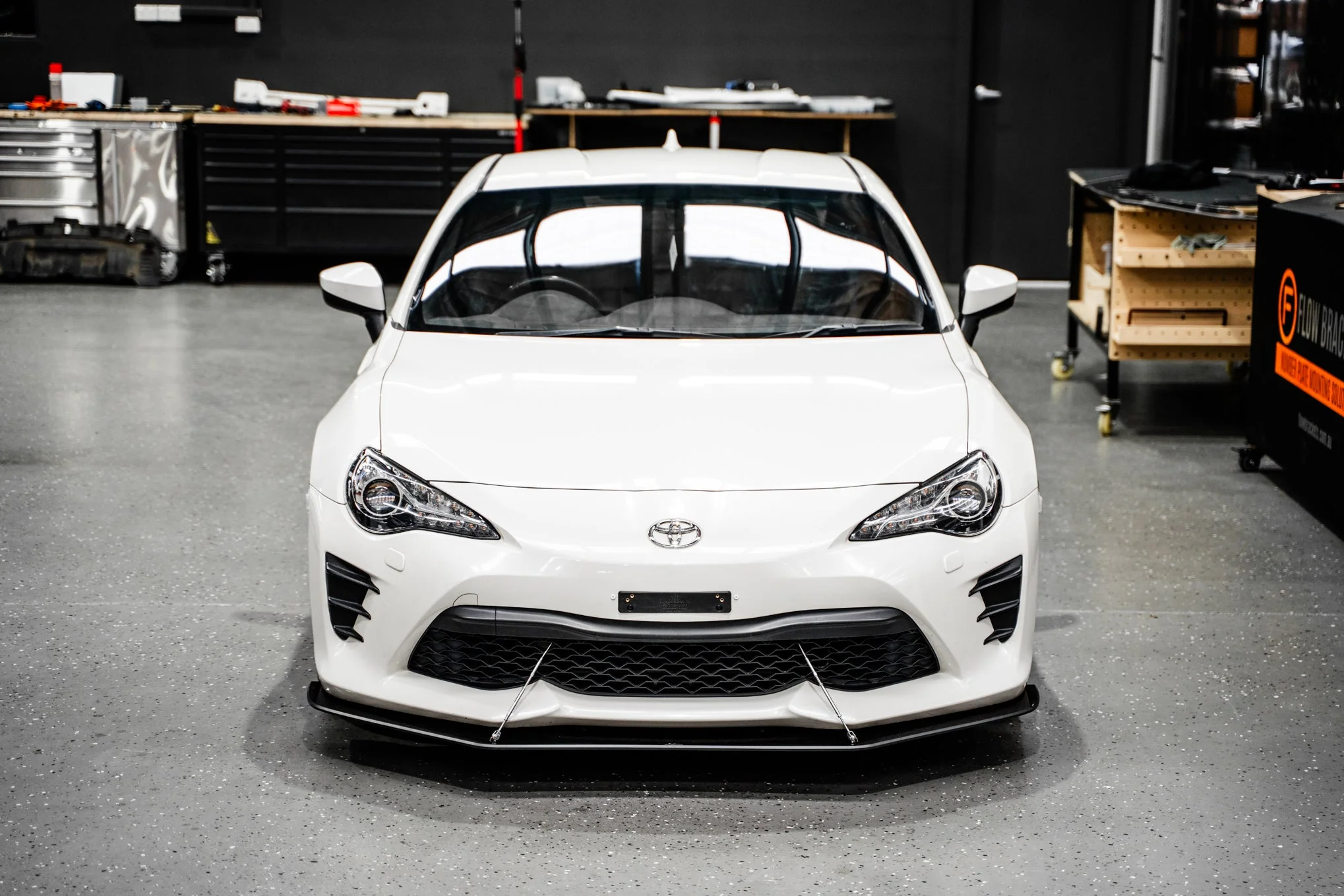 Toyota 86 (Facelift) Front Lip Splitter V2 (With Support Rods) - Image 3