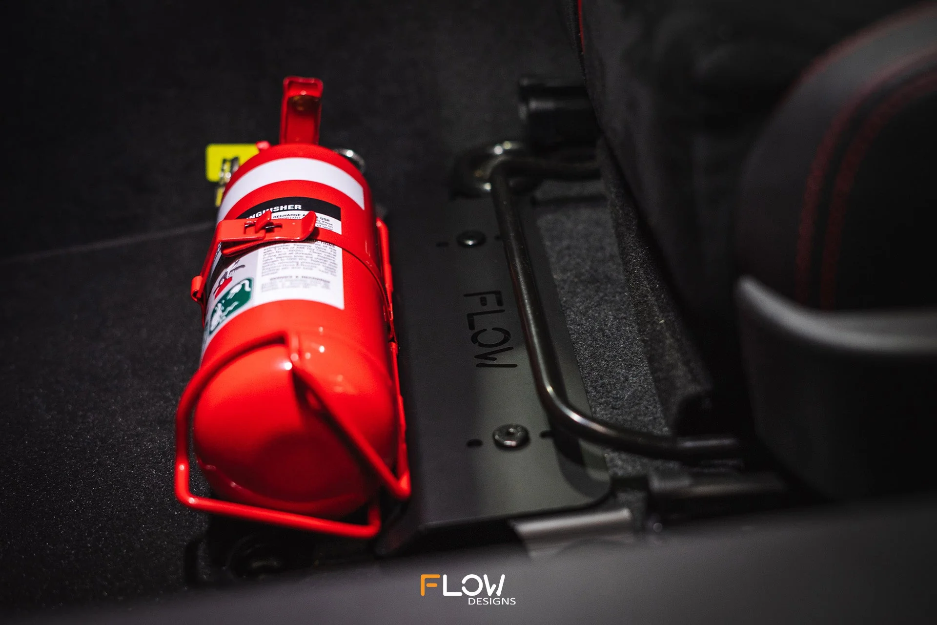 Flow Designs Adjustable Fire Extinguisher Bracket/Mount for 2022+ Subaru BRZ ZD8 STi - Image 2