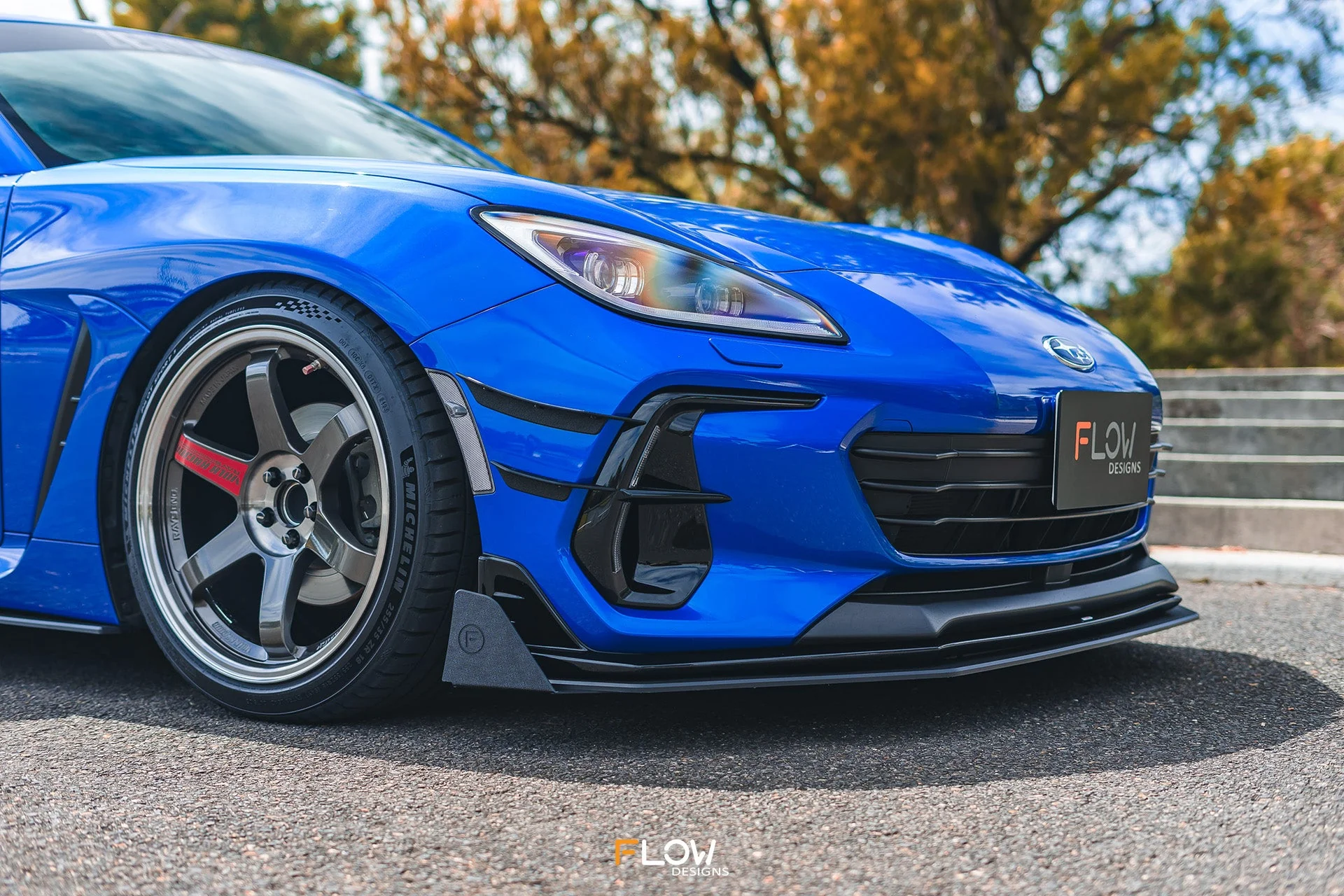 Flow Designs Front Lip Splitter for 2022+ Subaru BRZ ZD8 STi [Textured] - Image 6