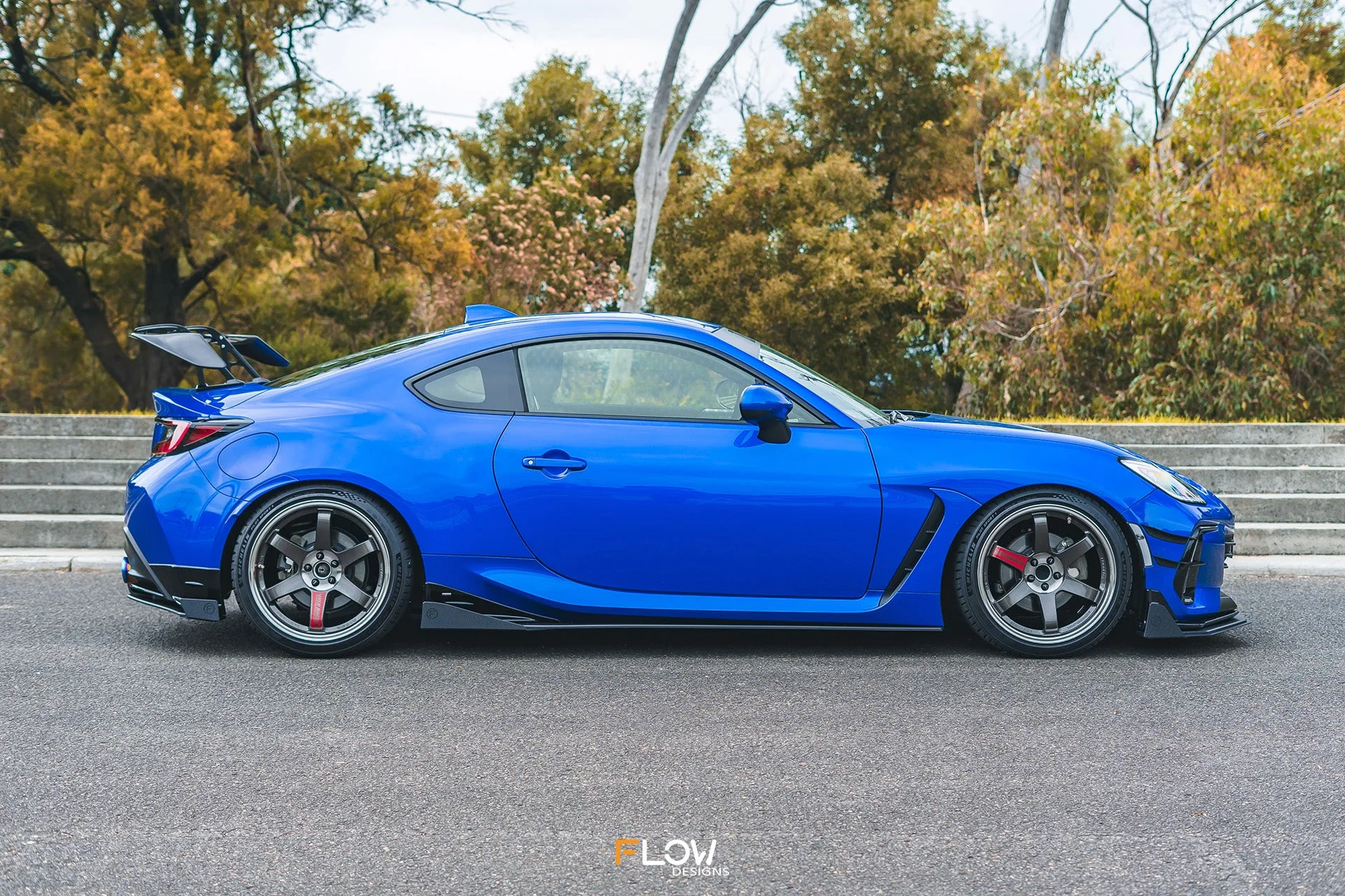 Flow Designs Side Skirt Splitters for 2022+ Subaru BRZ ZD8 STi - Textured [Pair] - Image 8